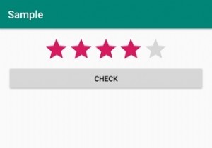 Androidでカスタム評価バーを作成するにはどうすればよいですか？ 