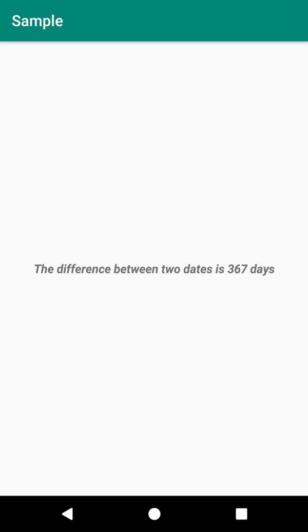 Androidで2つの日付の違いを取得するにはどうすればよいですか？ 