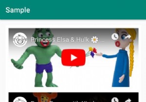 AndroidアプリケーションでYouTubeビデオを再生するにはどうすればよいですか？ 
