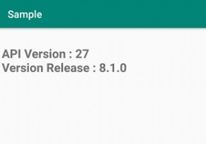 プログラムで現在のAndroidSDKバージョンを取得するにはどうすればよいですか？ 