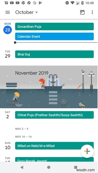 Androidアプリでカレンダーイベントを追加するにはどうすればよいですか？ 