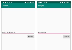 Androidでメールアドレスを検証するにはどうすればよいですか？ 