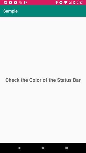 アプリのAndroidに合わせてステータスバーの色を変更するにはどうすればよいですか？ 