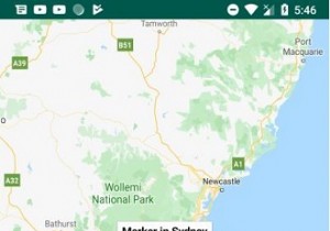 AndroidのGoogleマップでタッチとその位置を検出するにはどうすればよいですか？ 