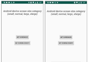 プログラムでAndroidデバイスの画面サイズのカテゴリ（小、通常、大、x大）を決定する方法は？ 