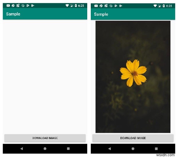 Android Picasso Libraryを使用して画像をダウンロードするにはどうすればよいですか？ 