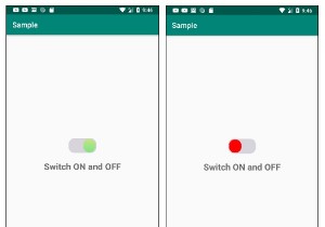 Android Switchウィジェットのスタイルを設定するにはどうすればよいですか？ 