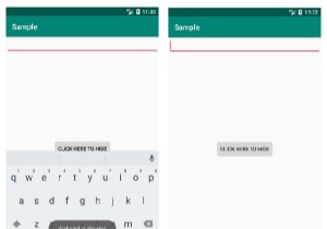 AndroidのアクティビティでSoftKeyboardのオープンリスナーとクローズリスナーを作成するにはどうすればよいですか？ 