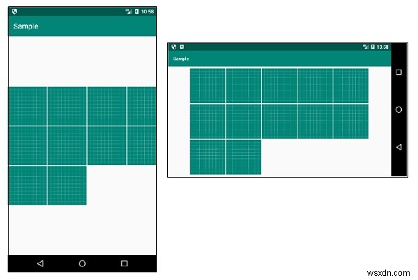 AndroidでGridLayoutを画面サイズに合わせるにはどうすればよいですか？ 