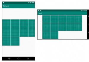 AndroidでGridLayoutを画面サイズに合わせるにはどうすればよいですか？ 