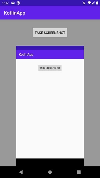 Kotlinを使用してAndroidでプログラムでスクリーンショットを撮る方法は？ 