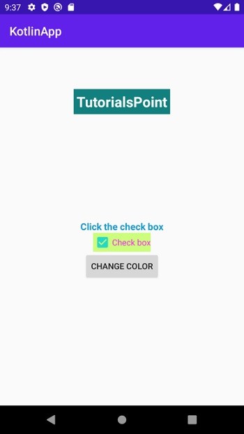 Kotlinを使用してAndroidでチェックボックスの色を変更するにはどうすればよいですか？ 