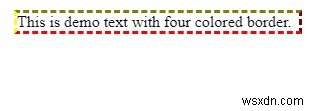 CSSを使用して4つの境界線の色を設定します 