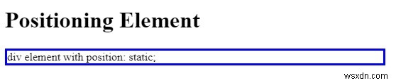 CSSの位置：静的; 