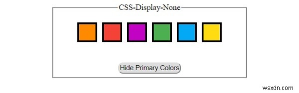 CSSで使用して表示なし 