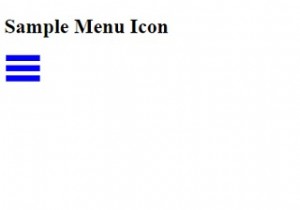 CSSでメニューアイコンを作成するにはどうすればよいですか？ 
