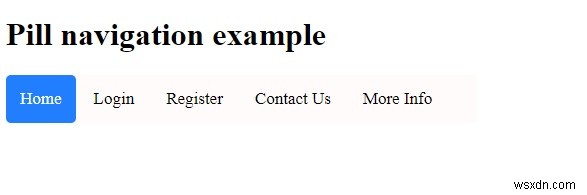 CSSでピルナビゲーションメニューを作成するにはどうすればよいですか？ 