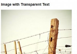 CSSを使用して透明な背景テキストで画像を作成するにはどうすればよいですか？ 