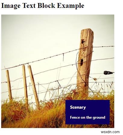 CSSを使用して画像上にテキストブロックを配置するにはどうすればよいですか？ 