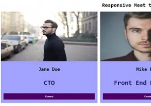 CSSを使用してレスポンシブなMeetTheTeamページを作成するにはどうすればよいですか？ 