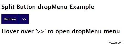 CSSで分割ボタンのドロップダウンを作成するにはどうすればよいですか？ 