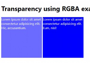 RGBAを使用したCSSの透明性 