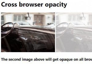 CSSを使用したクロスブラウザの不透明度の設定 