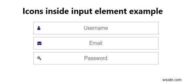 フォームの入力要素内にアイコンを配置するCSS 