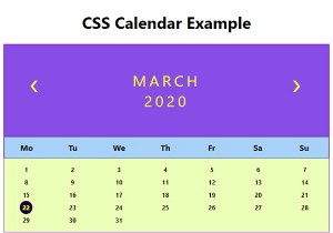 CSSでカレンダーを作成するにはどうすればよいですか？ 