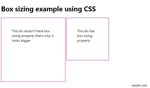 ボックスサイズを使用したCSS3ボックス幅 