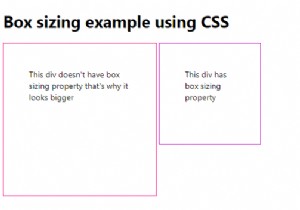 ボックスサイズを使用したCSS3ボックス幅 