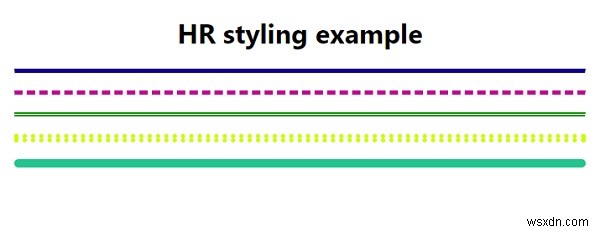 CSSでhr要素のスタイルを設定するにはどうすればよいですか？ 