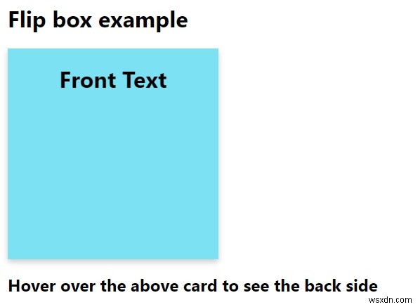 CSSでフリップボックスを作成するにはどうすればよいですか？ 