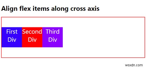 CSS3を使用してフレックスアイテムを交差軸に沿って整列 