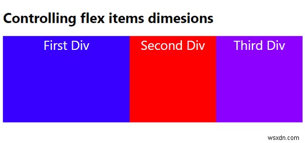 CSSでのフレックスアイテムの寸法の制御 