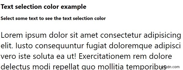 デフォルトのテキスト選択色をCSSで上書きするにはどうすればよいですか？ 