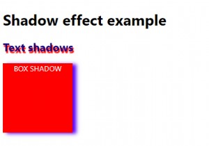 CSS3ボックスとテキストシャドウ効果を作成するにはどうすればよいですか？ 