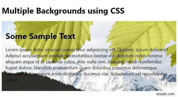 CSS3で複数の背景を追加する 