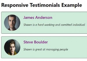 CSSを使用してレスポンシブな証言を作成するにはどうすればよいですか？ 