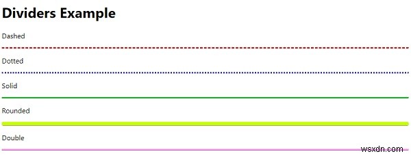 CSSでさまざまな仕切りを作成するにはどうすればよいですか？ 