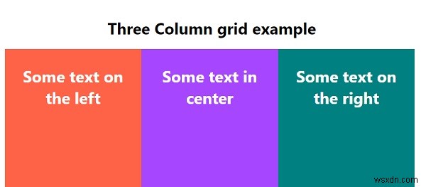 CSSで3列のレイアウトグリッドを作成するにはどうすればよいですか？ 