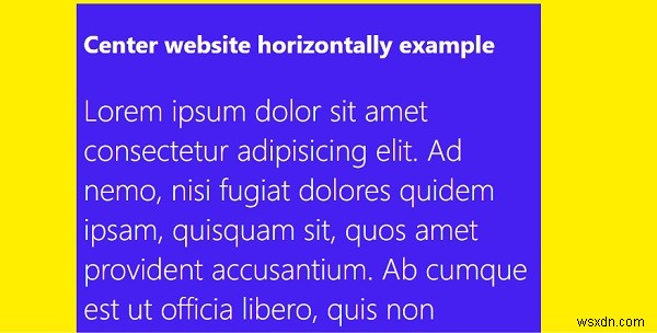 CSSを使用してWebサイトを水平方向に中央揃えする方法は？ 