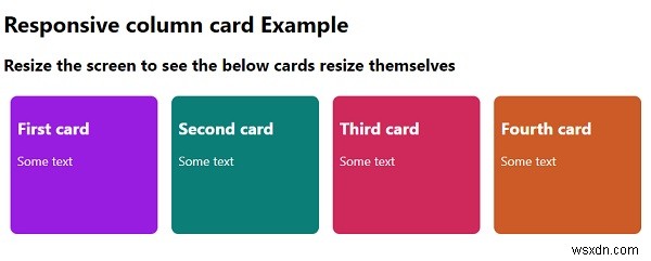 CSSでレスポンシブコラムカードを作成するにはどうすればよいですか？ 