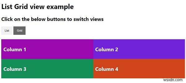 CSSとJavaScriptを使用してリストグリッドビューを作成するにはどうすればよいですか？ 