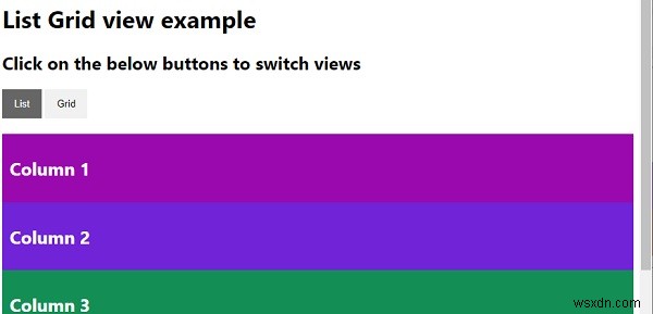 CSSとJavaScriptを使用してリストグリッドビューを作成するにはどうすればよいですか？ 