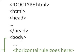 HTMLページの水平方向のルールとは何ですか？ 