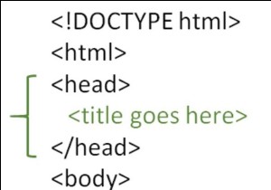 HTMLページでタイトルタグを使用するにはどうすればよいですか？ 