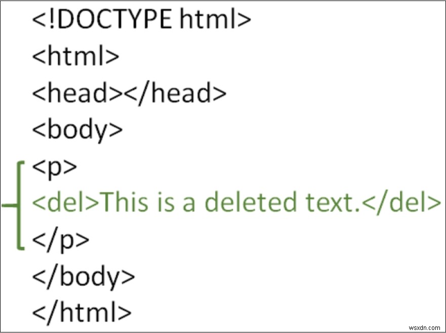 HTMLで削除されたテキストをマークする方法は？ 