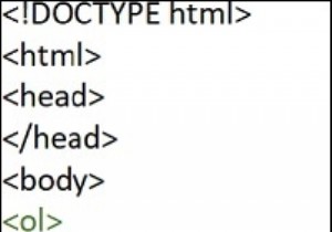 HTMLで順序付きリストを作成するにはどうすればよいですか？ 