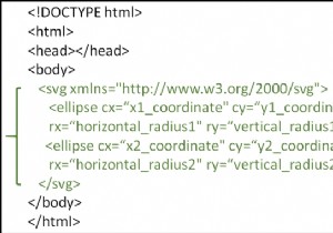 HTML5 SVGで楕円を重ねて描画するにはどうすればよいですか？ 